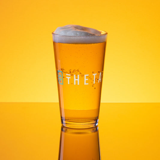 Theta Network Shaker pint glass